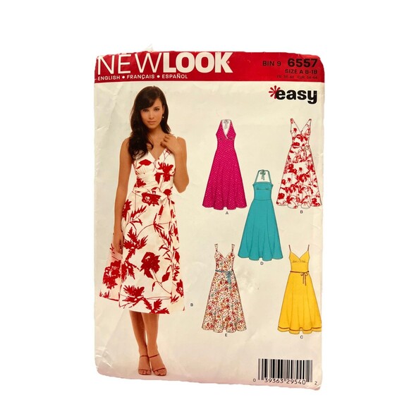 New Look SEWING PATTERN 6557 Misses SLEEVELESS HALTER DRESS Size 8-18 UNCUT - Picture 1 of 2
